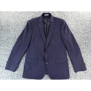 bar III Men Navy Blue Wool Blend Blazer‎ Suit Jacket Size Medium
